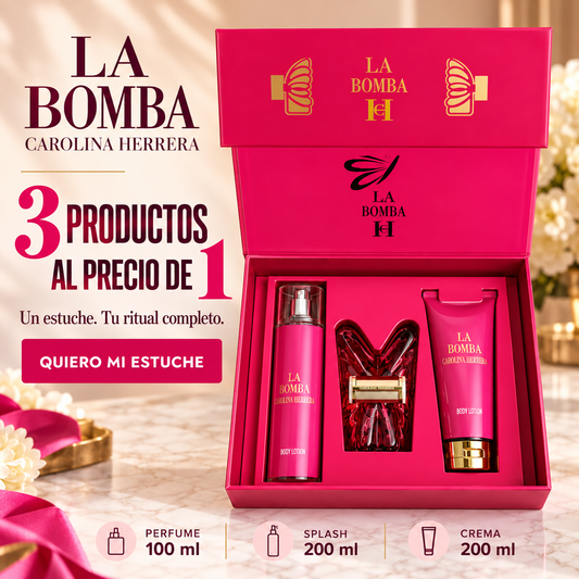 Estuche Bomba Ch Perfume, Crema y splash