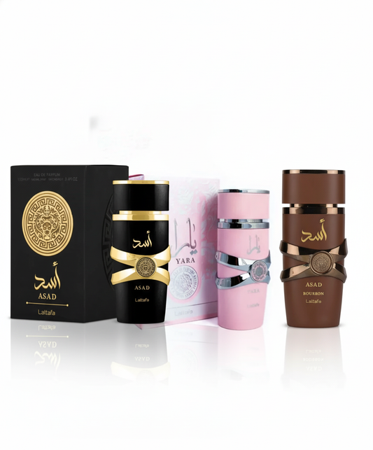 Combo Parejas 3 Yaras 100Ml , Rosada, Bourbon y Asad